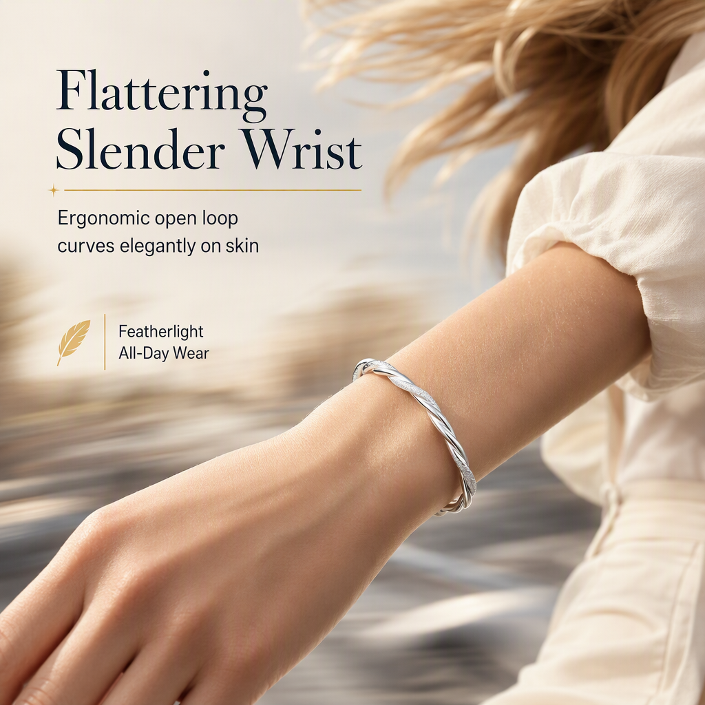 💎 Elegante Möbius-Armband in Solidity-Design – modischer Schmuck als Geburtstagsgeschenk für Frauen