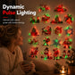 🎅 LED-Weihnachtsdeko 12er-Set – beleuchtete Figuren für Wand und Kühlschrank⭐