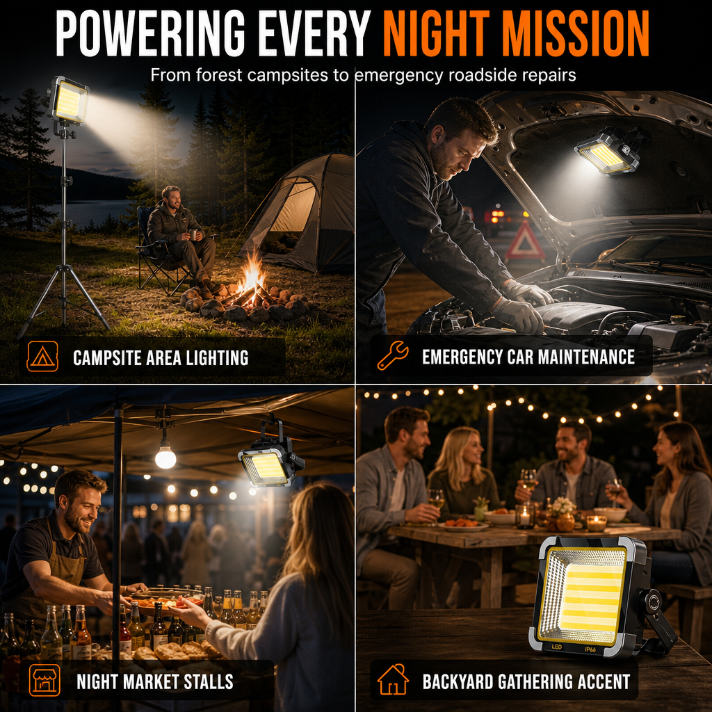 🏕️ Wiederaufladbare LED-Campingleuchte mit Solarpanel – 3 Helligkeitsstufen, wetterfest, für Zelten, Garten, Werkstatt und Stromausfall