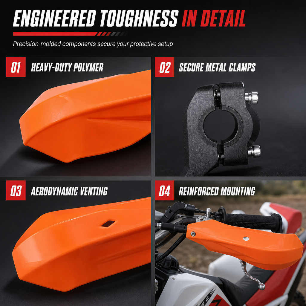 🏍️ Universelle Handprotektoren für ATV, Quad & Offroad – stoßfester Kunststoff-Schutz für Lenker & Hände