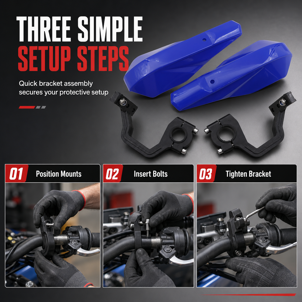 🏍️ Universelle Handprotektoren für ATV, Quad & Offroad – stoßfester Kunststoff-Schutz für Lenker & Hände