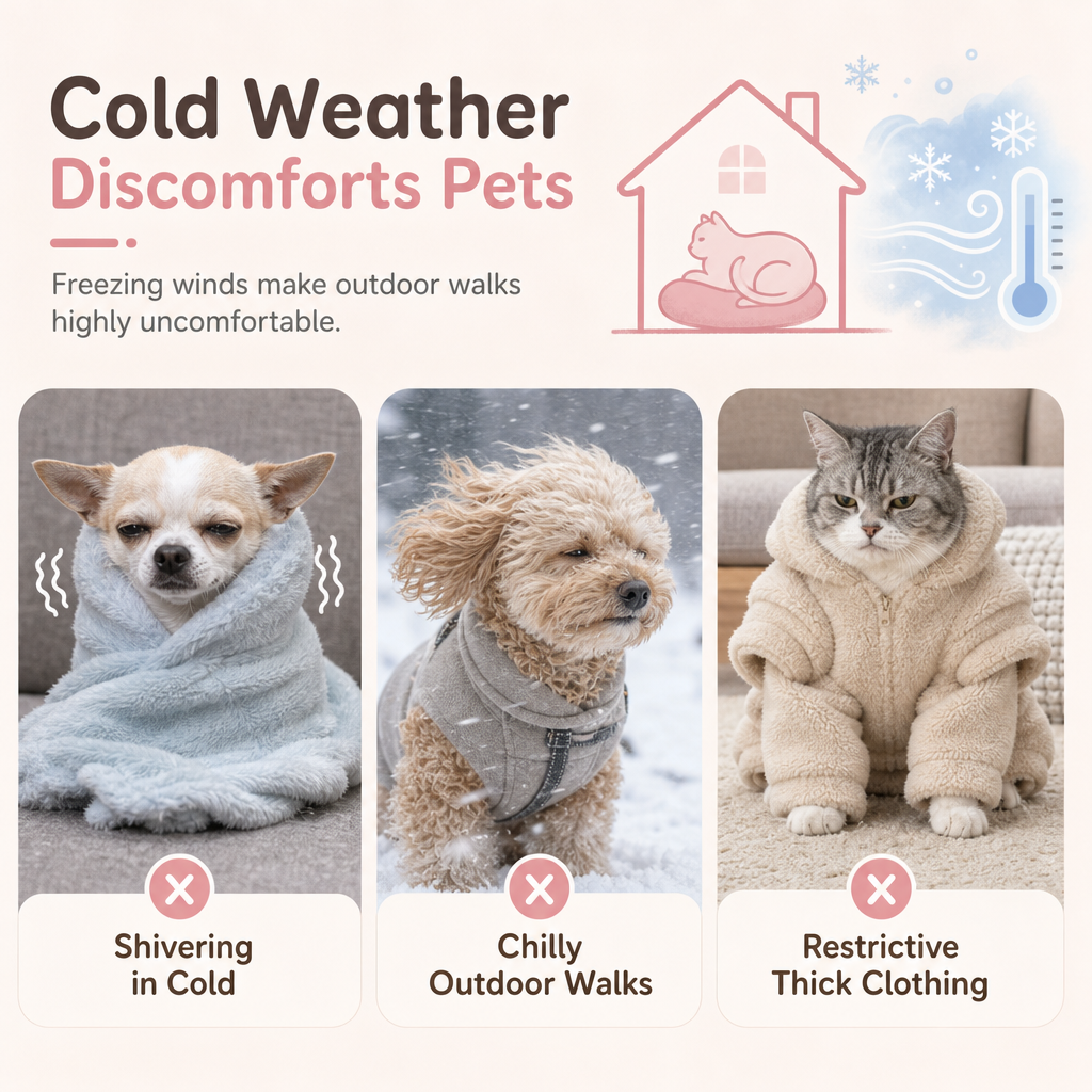 📢📢 50% RABATT🐶 Gemütliche Winter-West für Haustiere – Weiches Plüsch mit niedlicher Bärenstickerei
