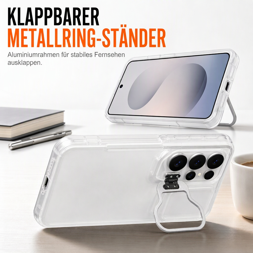 🔥50% RABATT! 📱 Stoßfeste Handyhülle mit Metall-Kamera-Ständer – universell für Samsung & viele weitere Modelle