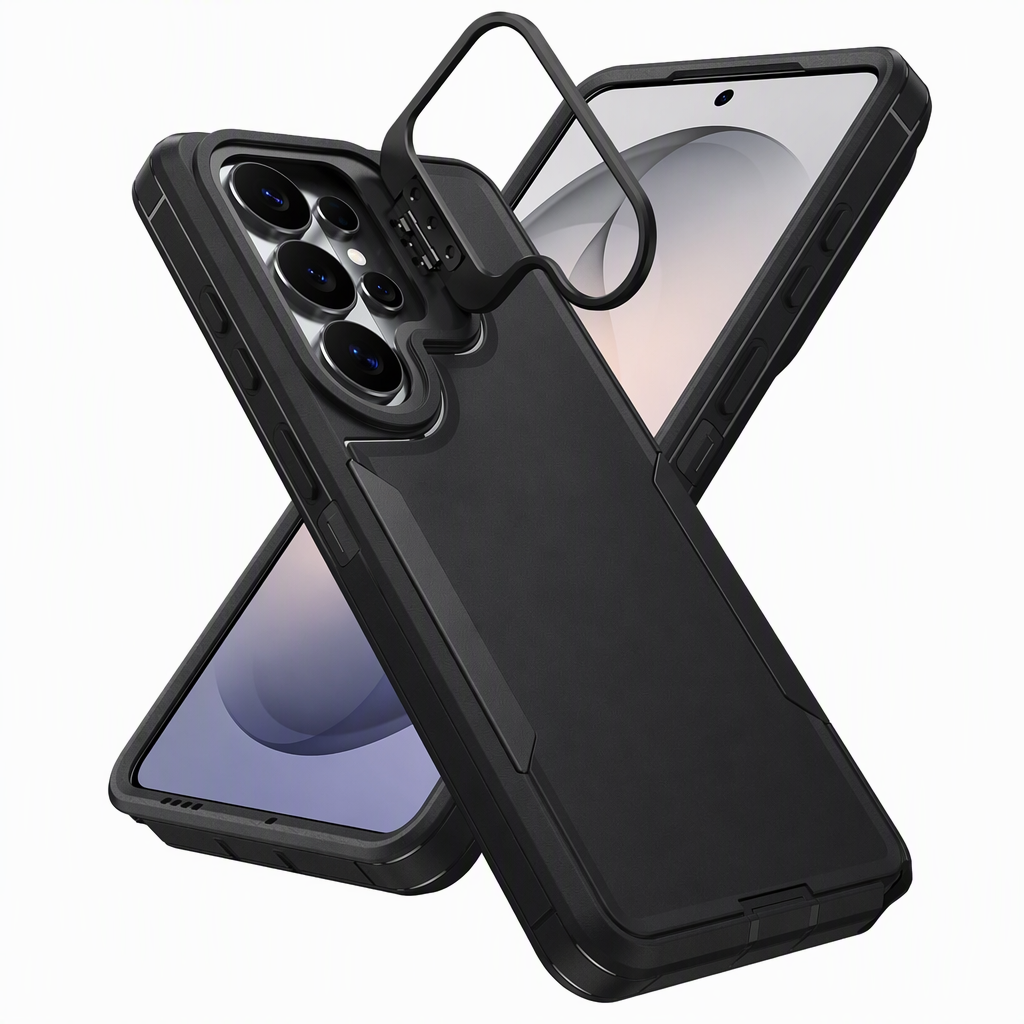 🔥50% RABATT! 📱 Stoßfeste Handyhülle mit Metall-Kamera-Ständer – universell für Samsung & viele weitere Modelle