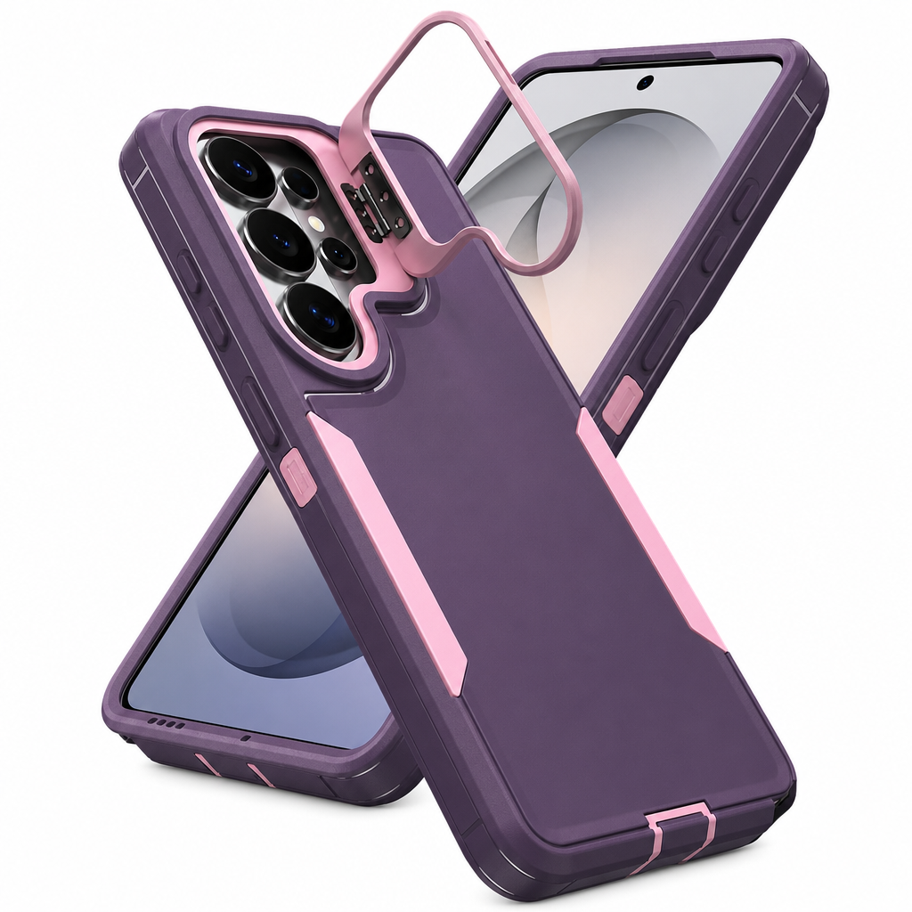 🔥50% RABATT! 📱 Stoßfeste Handyhülle mit Metall-Kamera-Ständer – universell für Samsung & viele weitere Modelle