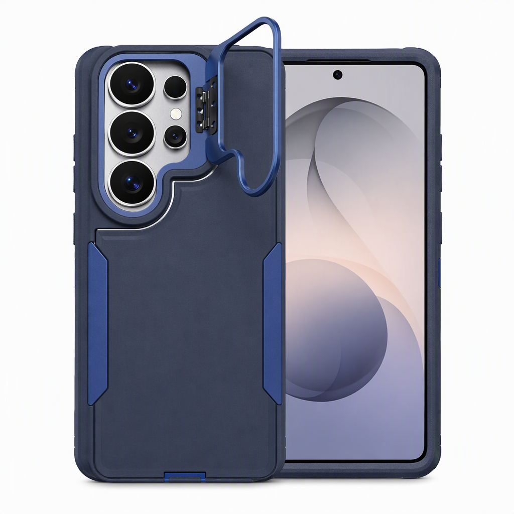 🔥50% RABATT! 📱 Stoßfeste Handyhülle mit Metall-Kamera-Ständer – universell für Samsung & viele weitere Modelle