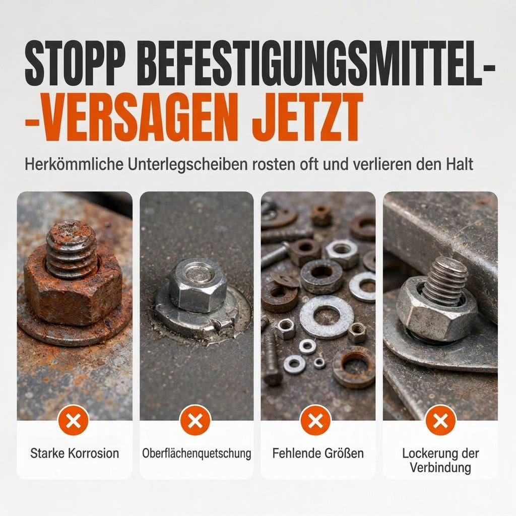 🔩 Edelstahl-Unterlegscheiben Sortiment M2-M12 – 180 Teile, 9 Größen, inkl. Aufbewahrungsbox