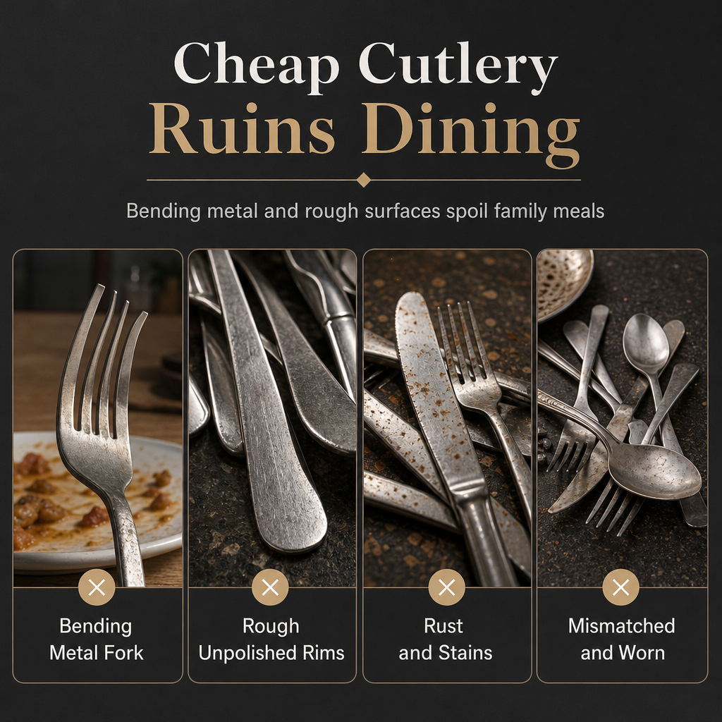 🍴 50% RABATT! ✨ Edelstahl-Besteckset – 304 Steel, 5 Finishes & 4/24 Teile ✨