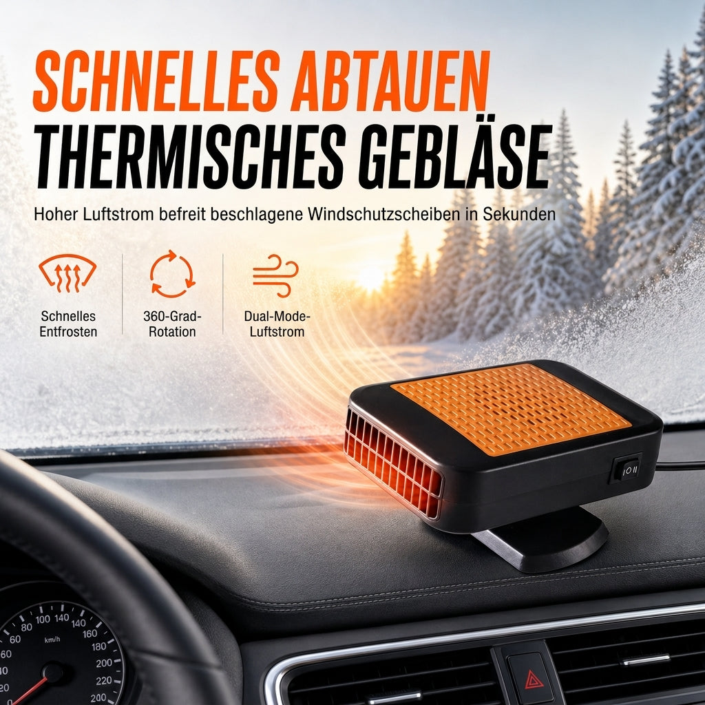 🚗 12V Auto-Enteiser & Entnebelungsventilator – tragbar für Windschutzscheibe & Fahrzeug