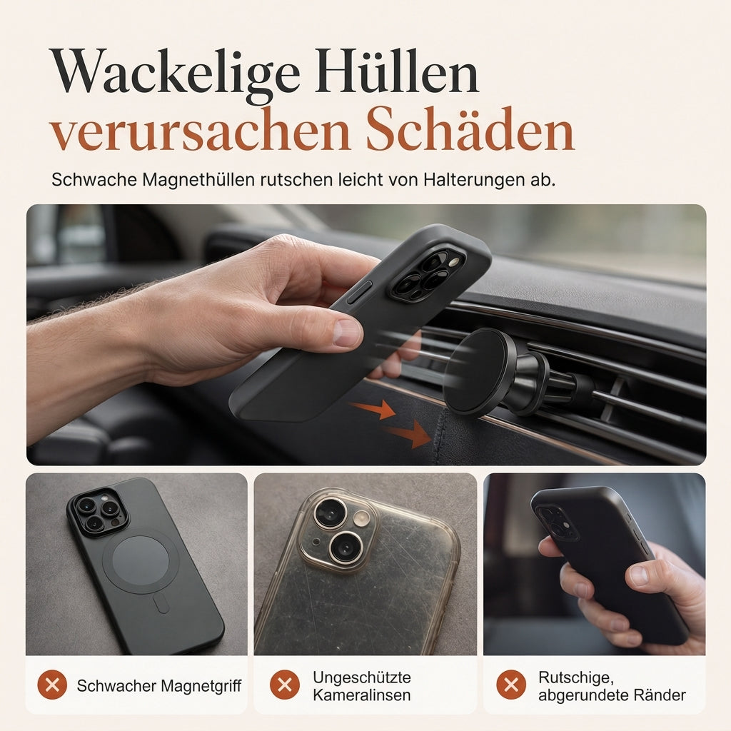 📢50% RABATT! 📱 Galvanisierte iPhone-Hülle mit Herz-Seitenrahmen & großem Kamerafenster – magnetisch & Wellenmuster