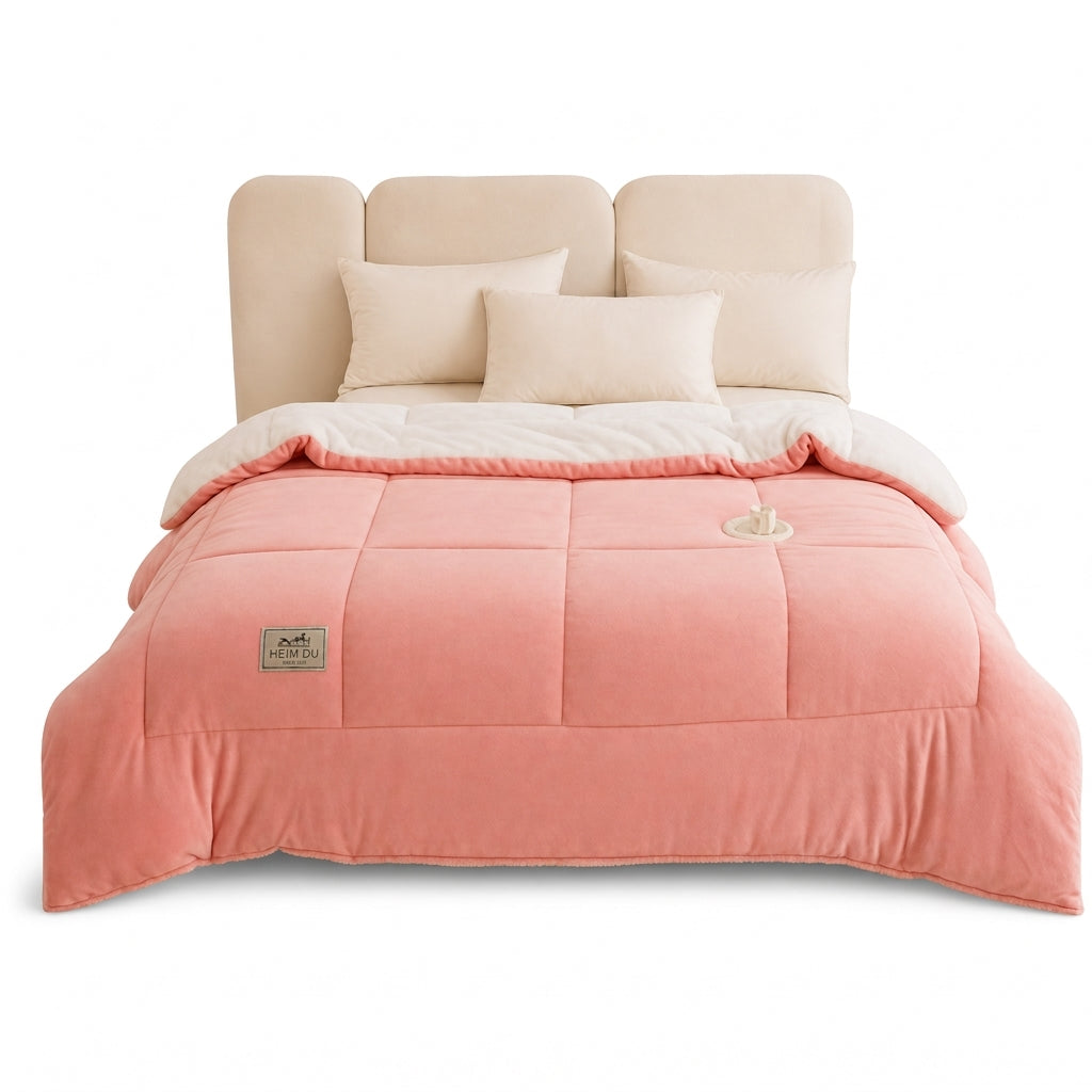 🛏️ Nur kurze Zeit 50% Rabatt! Dicke gesteppte Winterdecke aus Schneeflocken-Samt, kuschelig warm ❄️