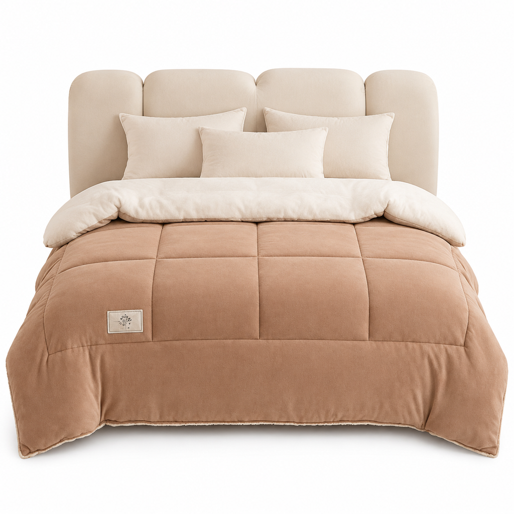 🛏️ Nur kurze Zeit 50% Rabatt! Dicke gesteppte Winterdecke aus Schneeflocken-Samt, kuschelig warm ❄️