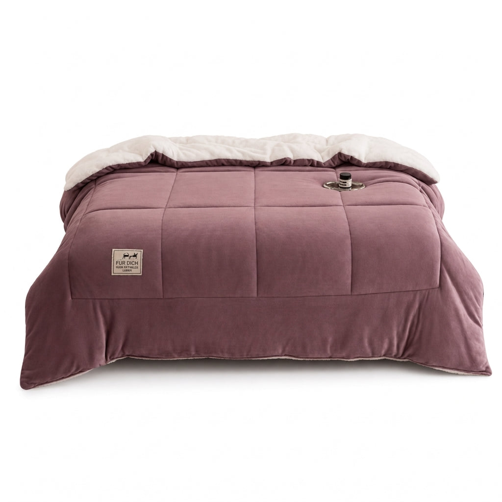 🛏️ Nur kurze Zeit 50% Rabatt! Dicke gesteppte Winterdecke aus Schneeflocken-Samt, kuschelig warm ❄️