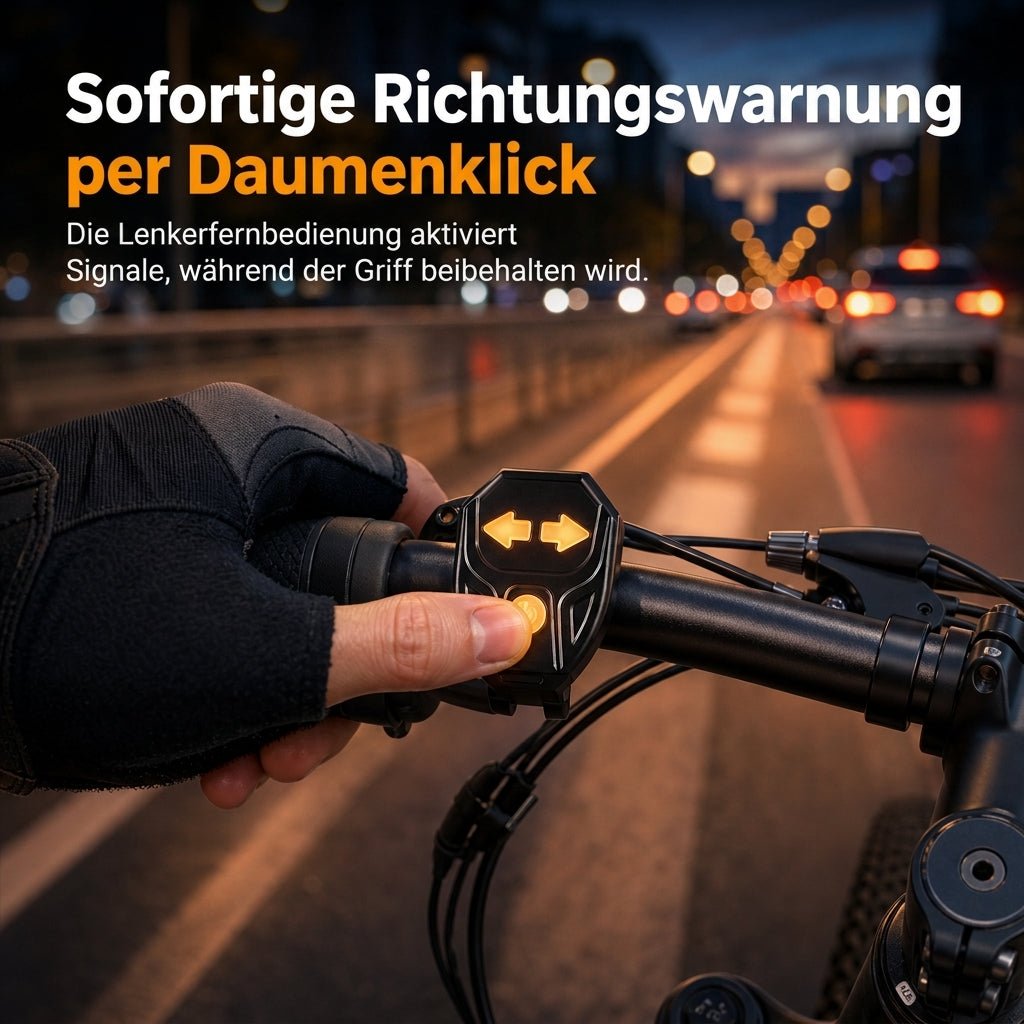 🚲 USB-aufladbares Fahrrad-Rücklicht mit Funk-Fernbedienung & Blinker – abnehmbar, für MTB & Nachtfahrten