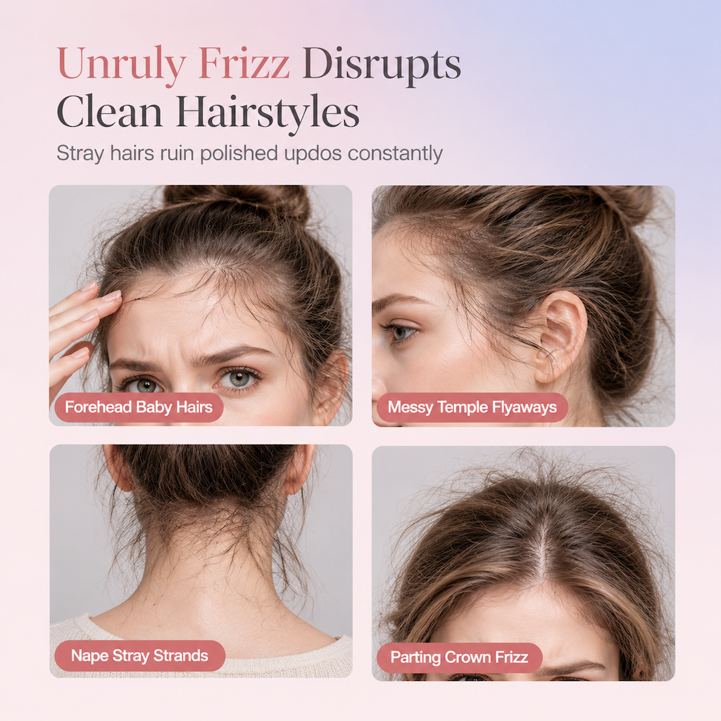 💇‍♀️ Haar-Finish-Fluid gegen fliegende Haare – bändigt & fixiert widerspenstige Frisuren, langanhaltend