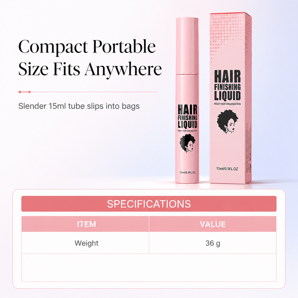 💇‍♀️ Haar-Finish-Fluid gegen fliegende Haare – bändigt & fixiert widerspenstige Frisuren, langanhaltend
