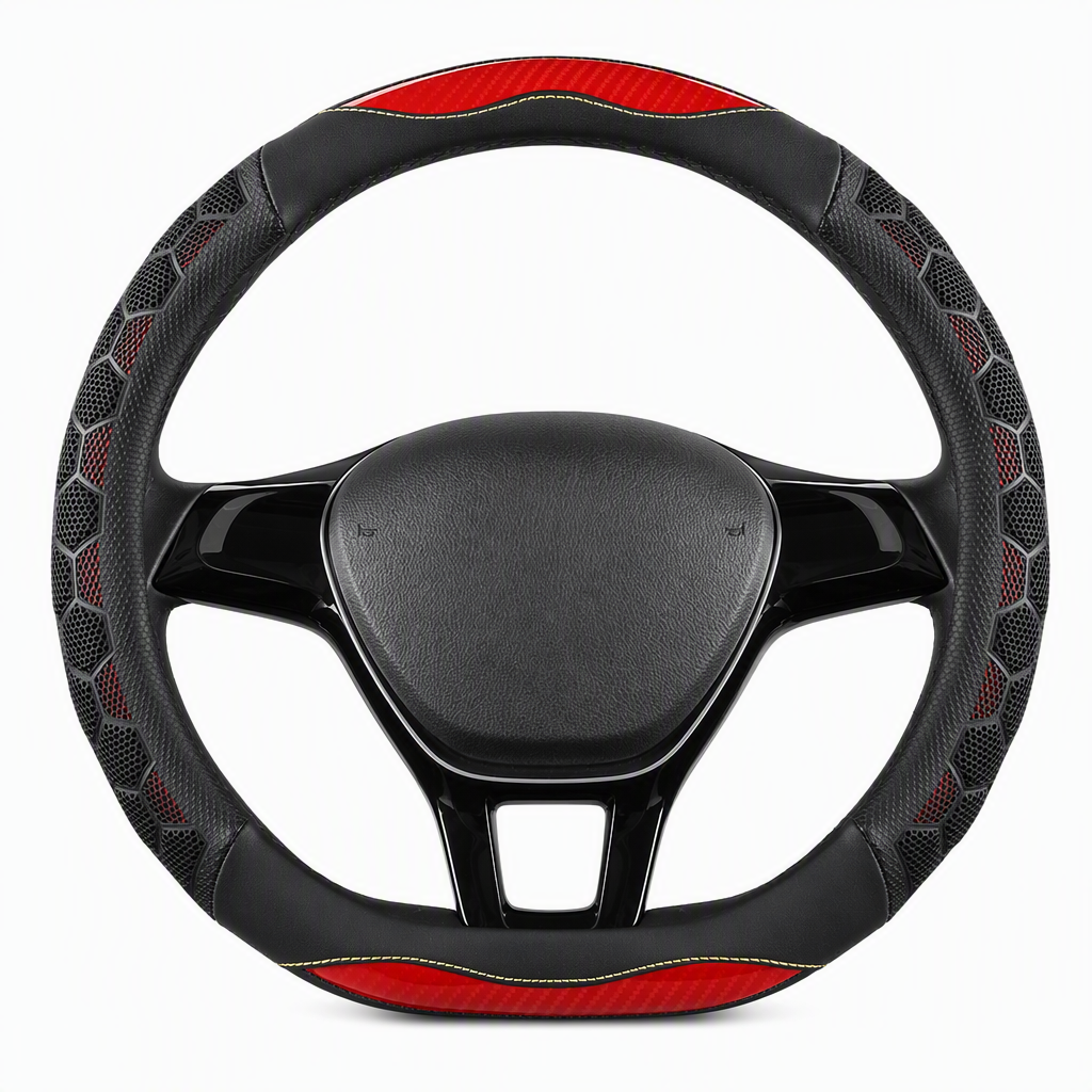 🚗 50% RABATT! Universal-Lenkradbezug mit Wabenmuster – rutschfest & sportlich, für alle Autos