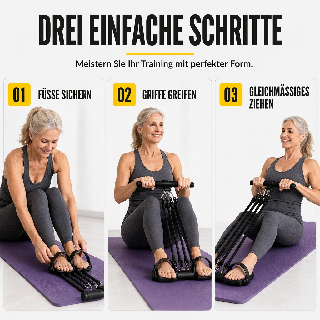 📢📢50% RABATT !!🏋️ Multifunktionaler Fuß-Pedal-Expander – Widerstandsband für Bauch, Beine & Po, ideal für Yoga & Pilates