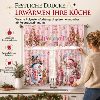 🔥Early Black Friday – Deals starten jetzt!💰Weihnachts Küchenvorhänge Set