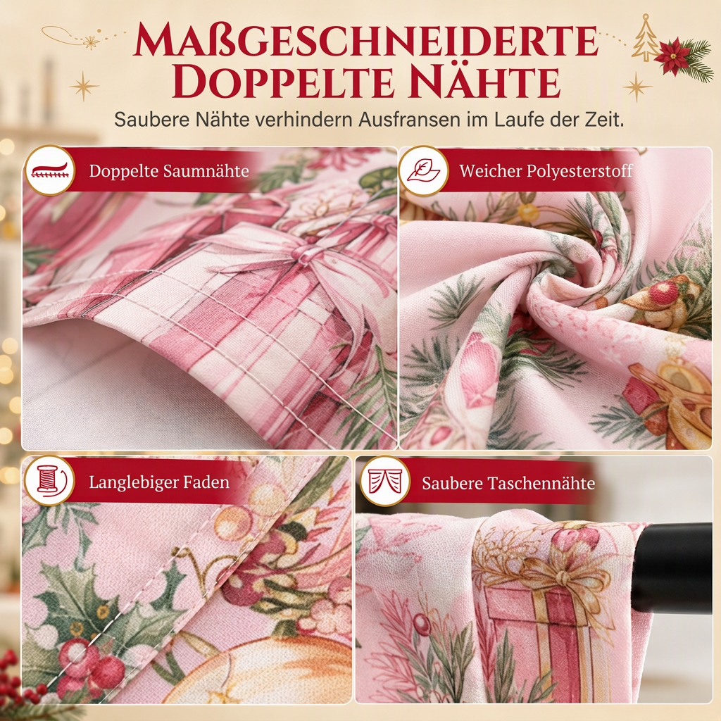 🔥Early Black Friday – Deals starten jetzt!💰Weihnachts Küchenvorhänge Set