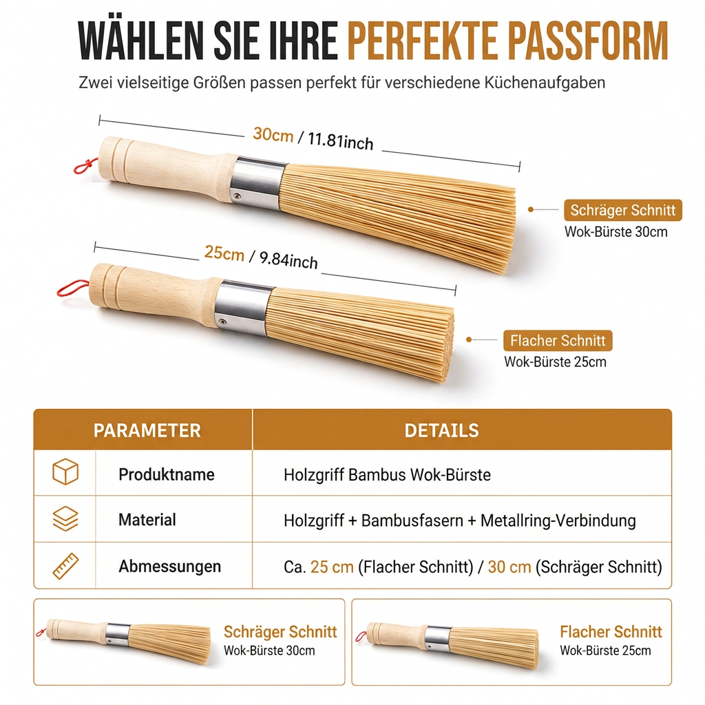 🌿 50% RABATT! Topfbürste aus Bambus mit Holzgriff – natürliche Reinigung für Töpfe & Pfannen