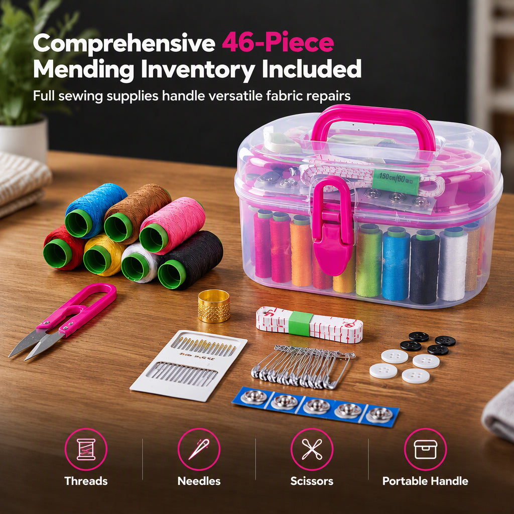 🧵 50% RABATT! Tragbares Nähset für Zuhause – komplettes Set für tägliches Nähen & Reparieren