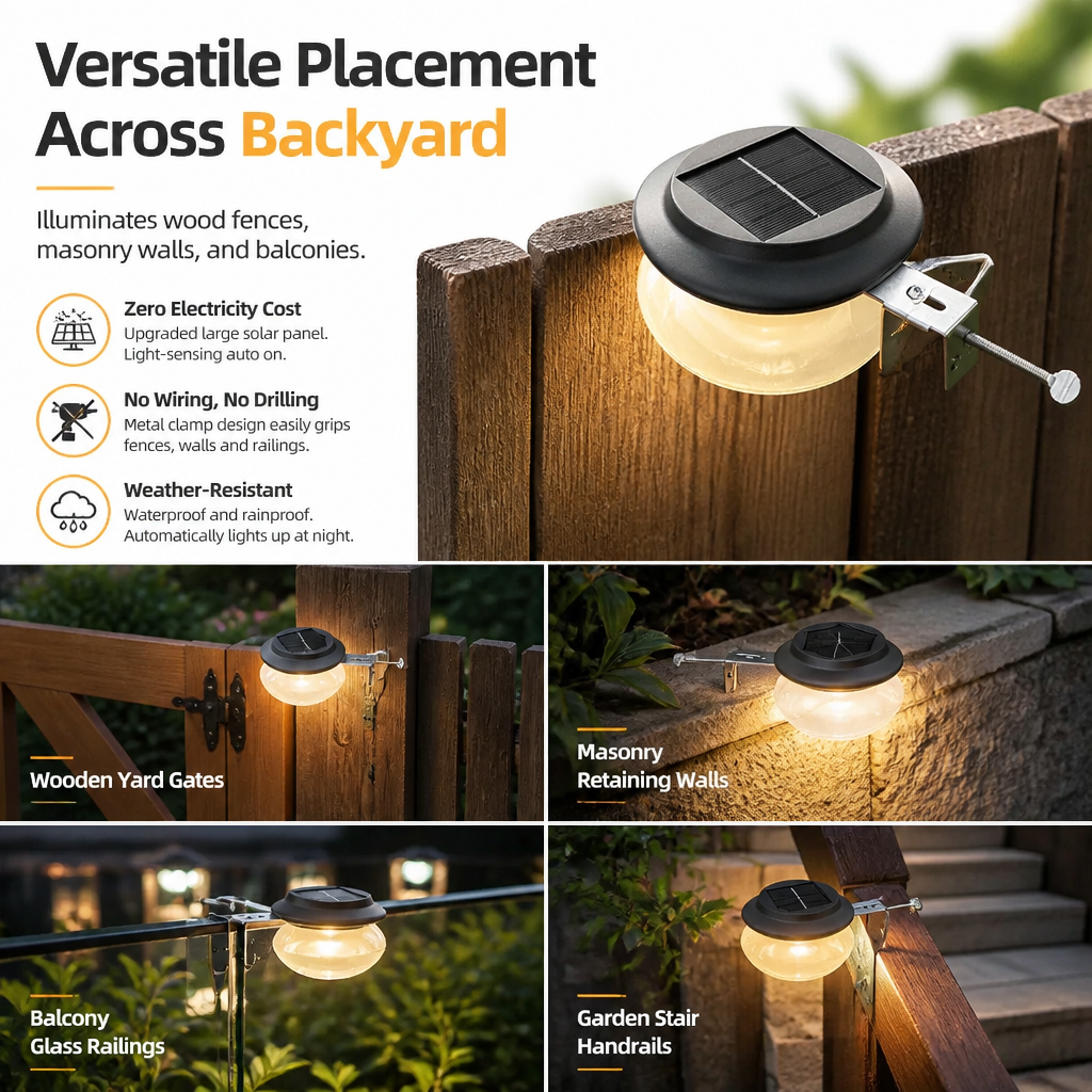 🔥Early Black Friday – Deals starten jetzt!💰☀️ Solar-Wandleuchten für den Außenbereich – LED-Deko für Garten, Zaun & Hof, wasserdicht & kabellos