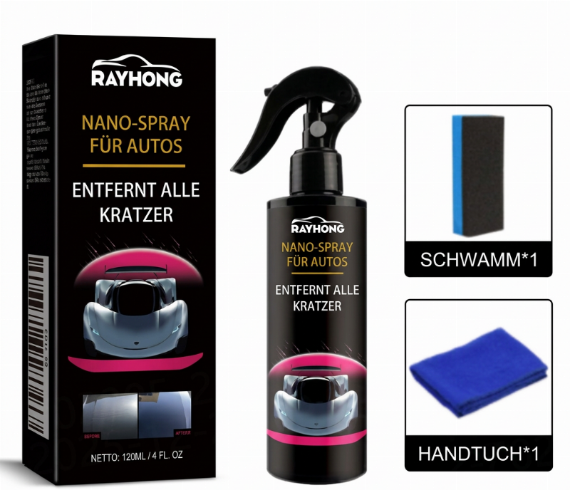🚗 Nano-Reparaturspray für Autolack – entfernt Kratzer, reinigt, poliert & versiegelt in einem