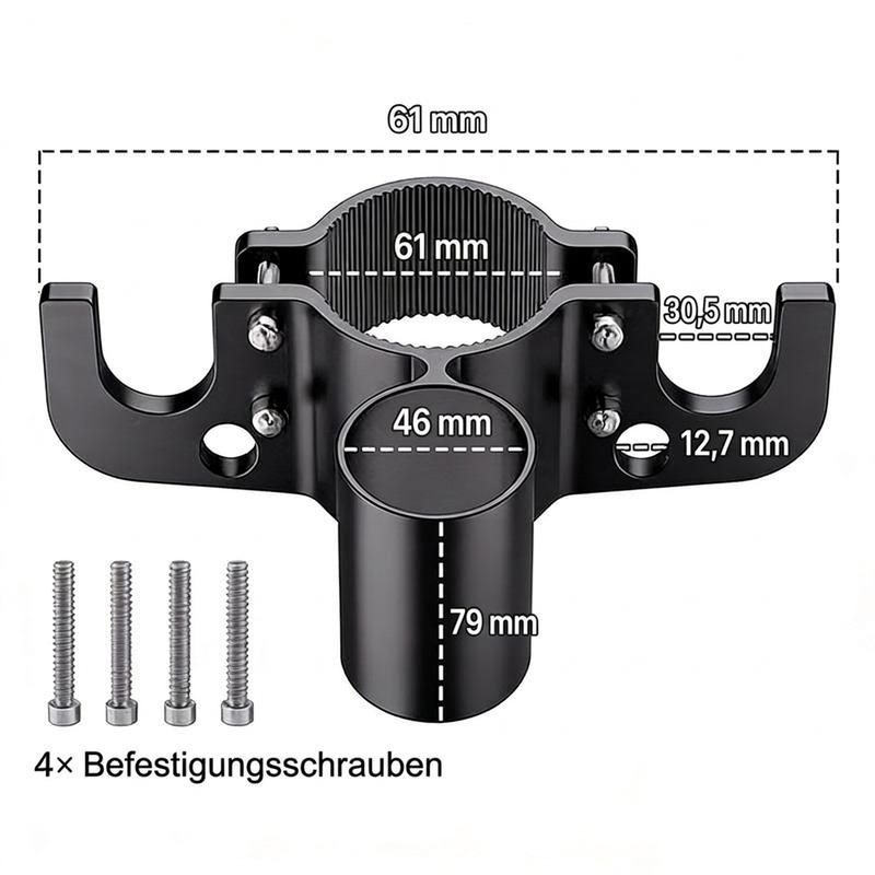 🔧 Alu-Anhänger-Kettenhalter mit 7-poliger Steckdosenhalterung – Ordnung für Ketten & Stecker, rostfrei
