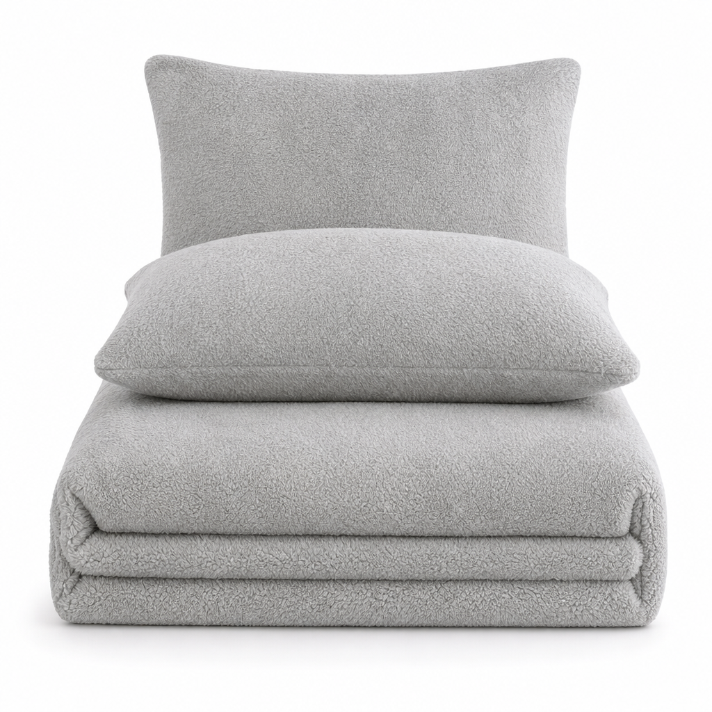 🔥50 % RABATT 🛏️ Verdicktes Spannbettlaken aus Halb-Fleece für Herbst & Winter – einfarbig, extra warm & kuschelig