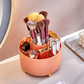 💄 Rotierender Kosmetik-Organizer mit Staubschutz – für Pinsel, Lippenstifte & Lidschatten, für Schminktisch & Schreibtisch