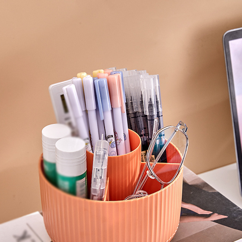 💄 Rotierender Kosmetik-Organizer mit Staubschutz – für Pinsel, Lippenstifte & Lidschatten, für Schminktisch & Schreibtisch