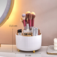 💄 Rotierender Kosmetik-Organizer mit Staubschutz – für Pinsel, Lippenstifte & Lidschatten, für Schminktisch & Schreibtisch