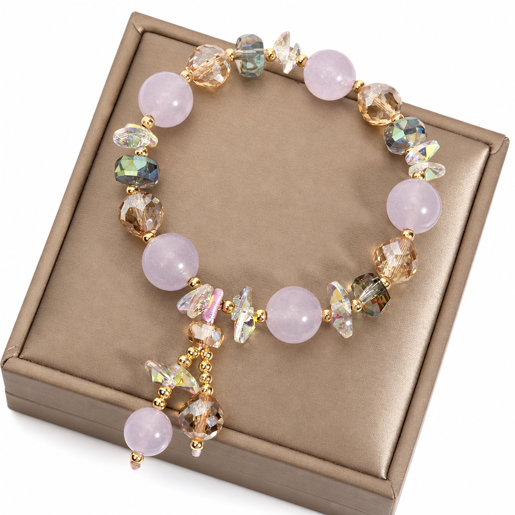 💜Amethyst-Armband mit Zirkonia-Stern – Glück & Wohlstand, elegant & vielseitig