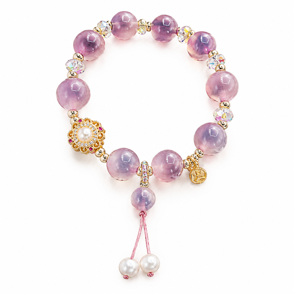 💜Amethyst-Armband mit Zirkonia-Stern – Glück & Wohlstand, elegant & vielseitig