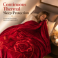 🛏️🌺 Warme Winterdecke aus Flanell – doppellagig, antistatisch & mit rotem Blumenmuster, kuschelig wie eine Wolke