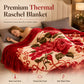 🛏️🌺 Warme Winterdecke aus Flanell – doppellagig, antistatisch & mit rotem Blumenmuster, kuschelig wie eine Wolke