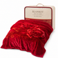 🛏️🌺 Warme Winterdecke aus Flanell – doppellagig, antistatisch & mit rotem Blumenmuster, kuschelig wie eine Wolke