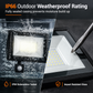 💡 50W LED-Außenstrahler mit PIR-Bewegungsmelder & Fernbedienung – IP66 wasserdicht, Aluminium, für Hof & Garten