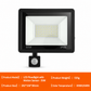 💡 50W LED-Außenstrahler mit PIR-Bewegungsmelder & Fernbedienung – IP66 wasserdicht, Aluminium, für Hof & Garten