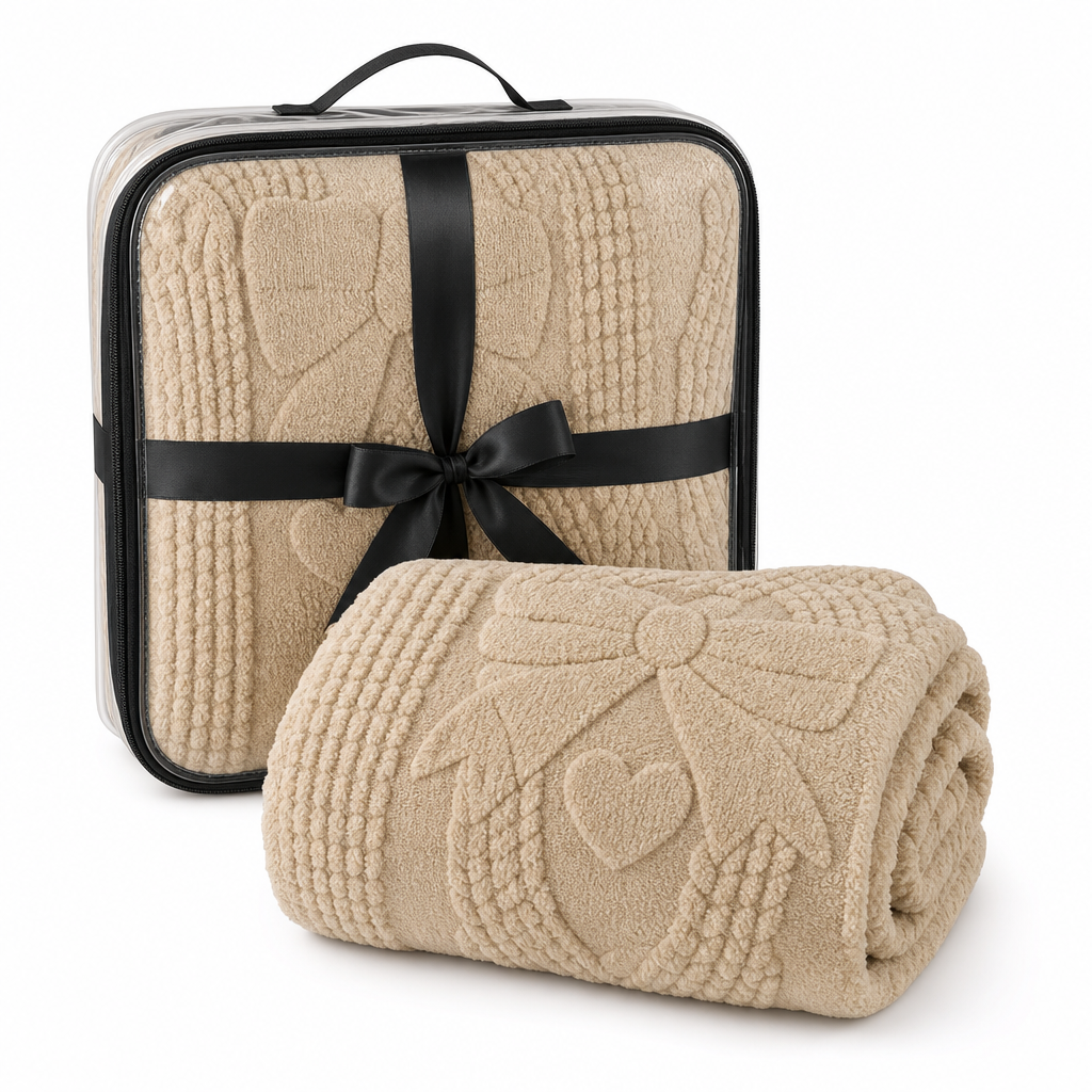🎄50% RABATT! 🛋️ Weiche, hautfreundliche Doppelseiten-Jacquarddecke aus Baumwoll-Fleece – kuschelig für Sofa, Büro & Mittagsschlaf