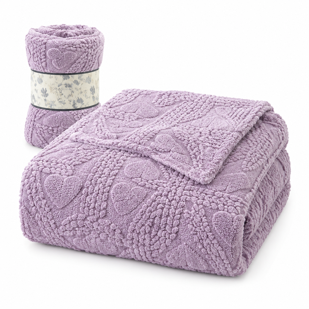 🎄50% RABATT! 🛋️ Weiche, hautfreundliche Doppelseiten-Jacquarddecke aus Baumwoll-Fleece – kuschelig für Sofa, Büro & Mittagsschlaf