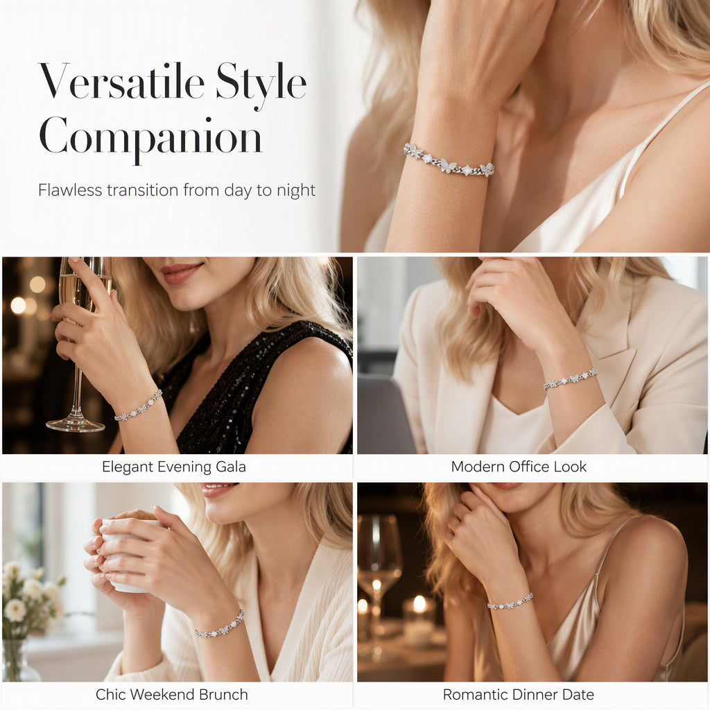 🦋✨ 50% RABATT! 💎 Silberne Panzerkette mit Zirkonia & Schmetterlings-Anhänger – funkelnd & robust für Damen