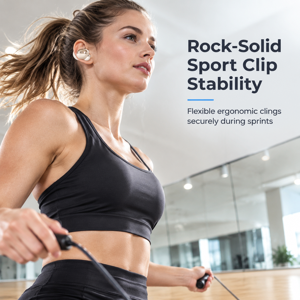 🏃 50% RABATT! 🎧 Open-Ear Clip-On Bluetooth Kopfhörer für Sport – sicherer Halt & Umgebungswahrnehmung