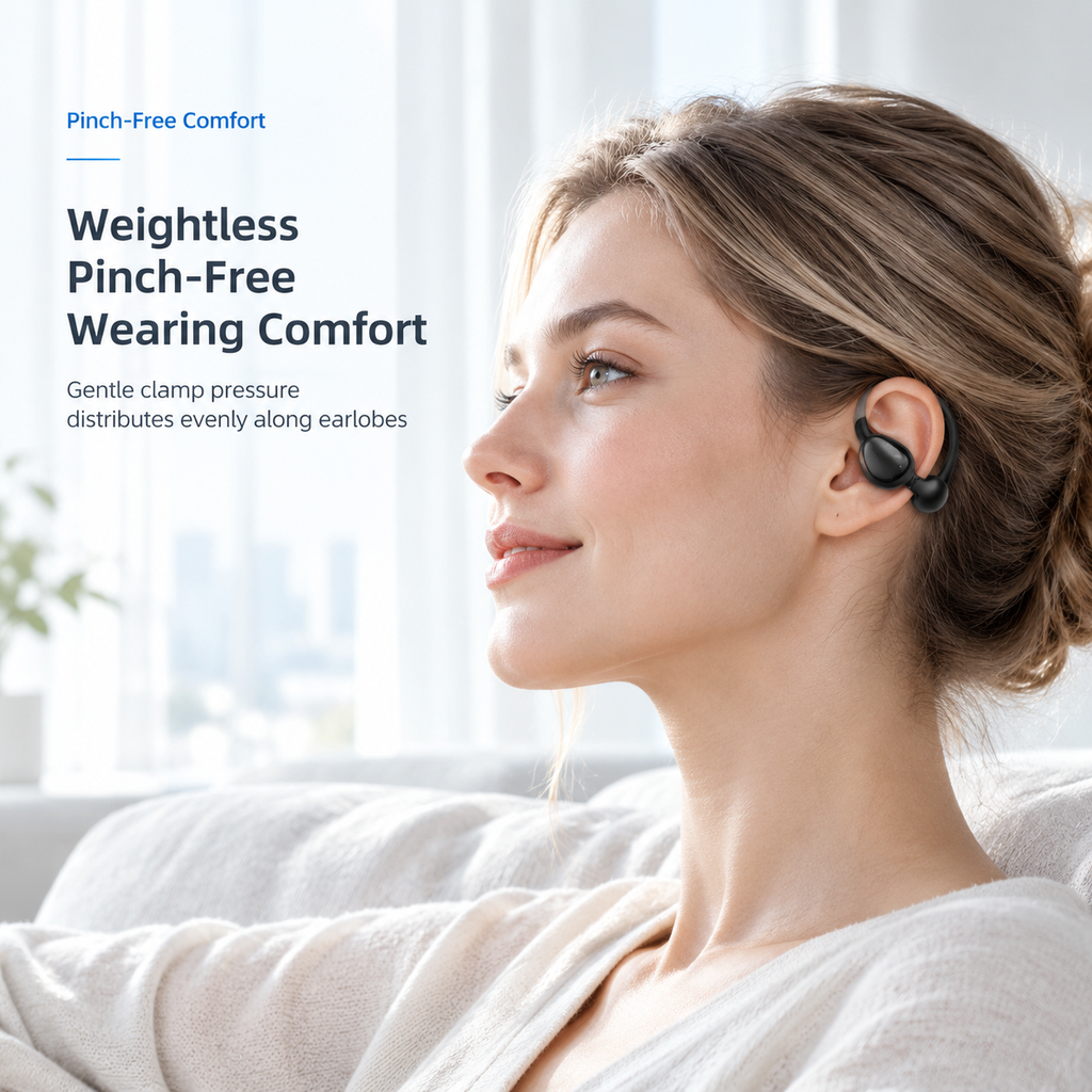 🏃 50% RABATT! 🎧 Open-Ear Clip-On Bluetooth Kopfhörer für Sport – sicherer Halt & Umgebungswahrnehmung
