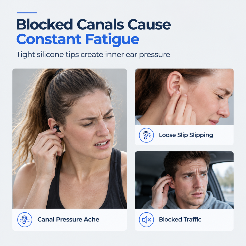 🏃 50% RABATT! 🎧 Open-Ear Clip-On Bluetooth Kopfhörer für Sport – sicherer Halt & Umgebungswahrnehmung
