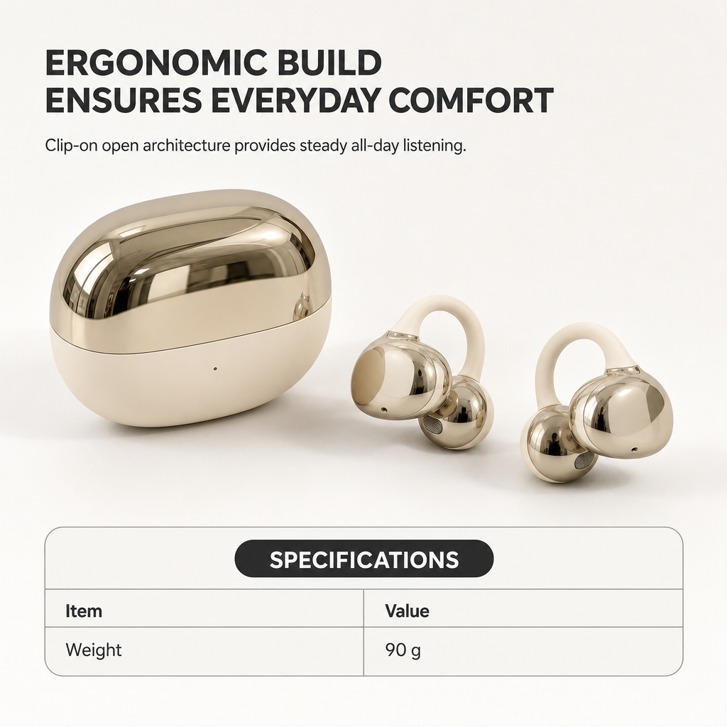 🏃 50% RABATT! 🎧 Open-Ear Clip-On Bluetooth Kopfhörer für Sport – sicherer Halt & Umgebungswahrnehmung