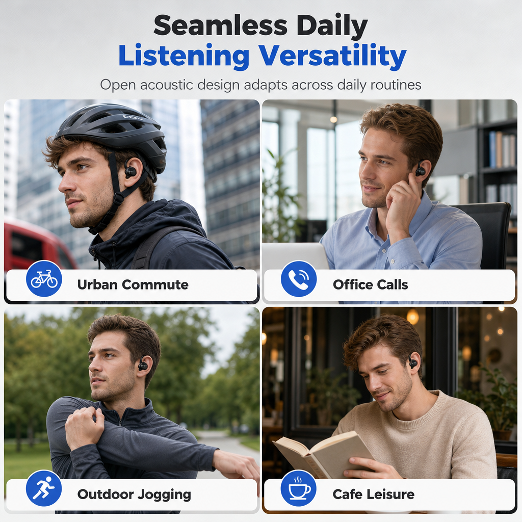 🏃 50% RABATT! 🎧 Open-Ear Clip-On Bluetooth Kopfhörer für Sport – sicherer Halt & Umgebungswahrnehmung