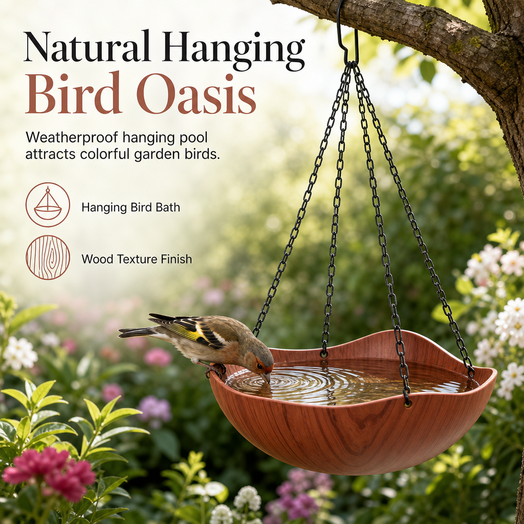 💧50% RABATT! 🐦 Hängende Vogeltränke – praktisches Vogelbad zum Aufhängen für Balkon, Garten & Terrasse