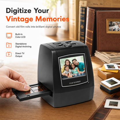 50% RABATT! 📸 Tragbarer Filmscanner mit 2,36-Zoll-LCD – digitalisiert Negative & Dias direkt auf SD-Karte